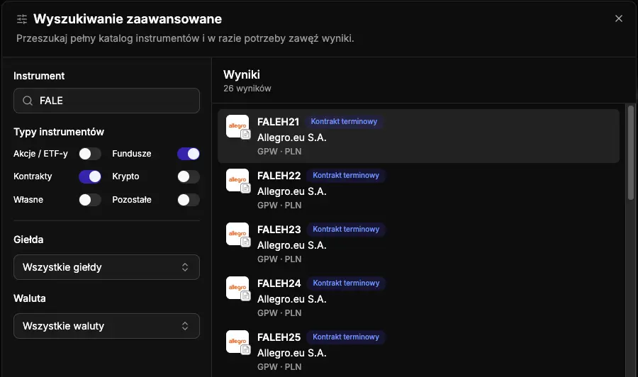 Polskie fundusze inwestycyjne i kontrakty futures w FundStat