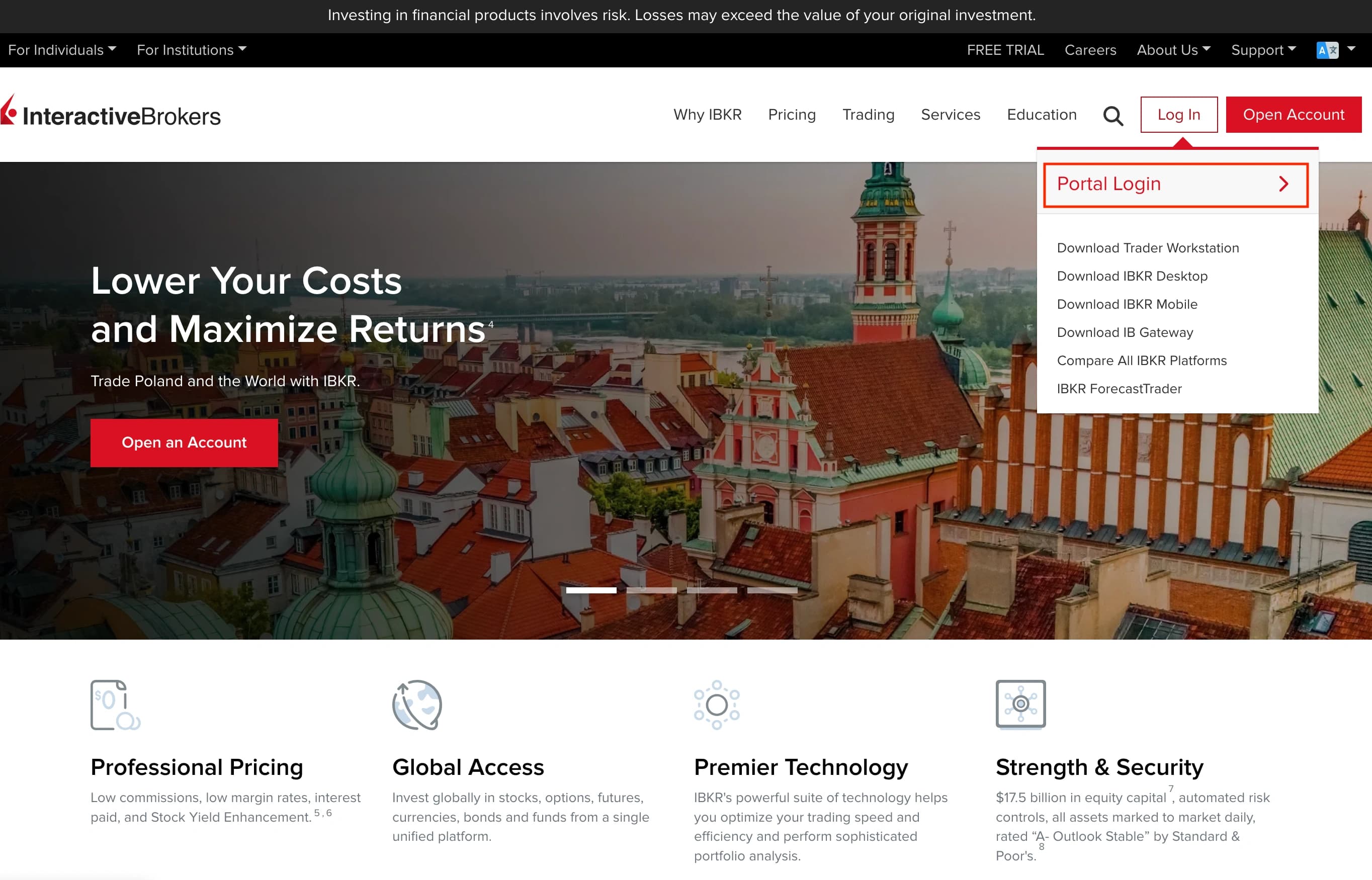 Zrzut ekranu dla Zaloguj się do swojego konta